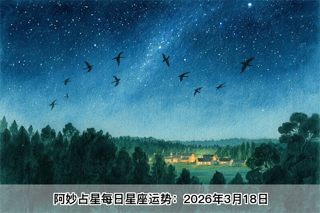 阿妙占星每日星座运势：2026年3月18日（算命一条街蕞准网站)     