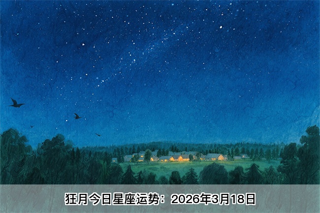 狂月今日星座运势：2026年3月18日（算卦街算命一条街）