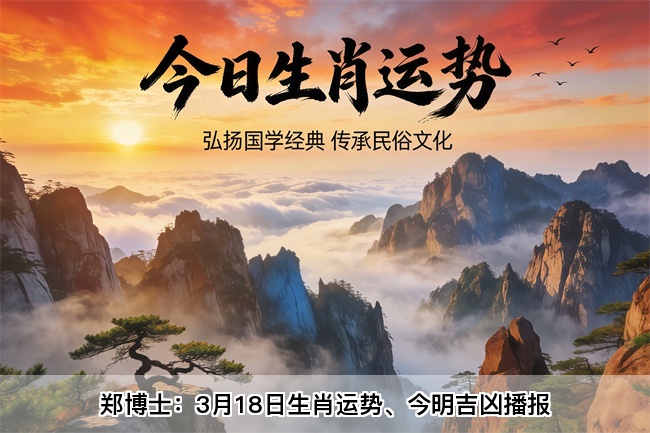 郑博士：3月18日生肖运势、今明吉凶播报(一对一算命一条街)  