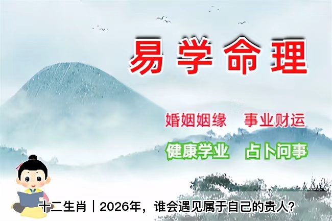 十二生肖｜2026年，谁会遇见属于自己的贵人？算卦街真人在线算命