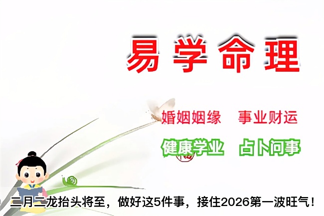 二月二龙抬头将至，做好这5件事，接住2026第一波旺气！乾坤网算命一条街