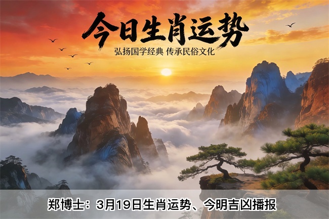 郑博士：3月19日生肖运势、今明吉凶播报(一对一算命一条街)  