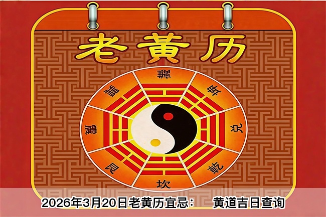 2026年3月20日老黄历宜忌：风雅颂易学网​黄道吉日查询