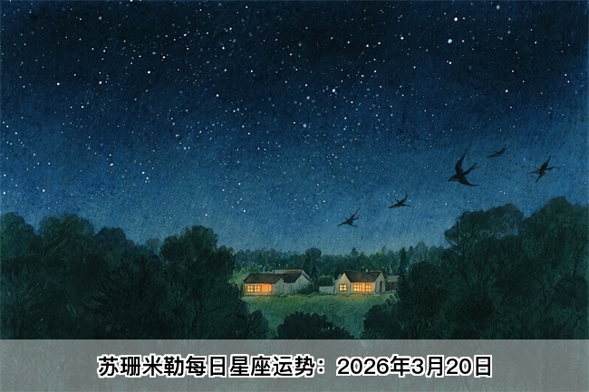苏珊米勒每日星座运势：2026年3月20日（真人算命网站）