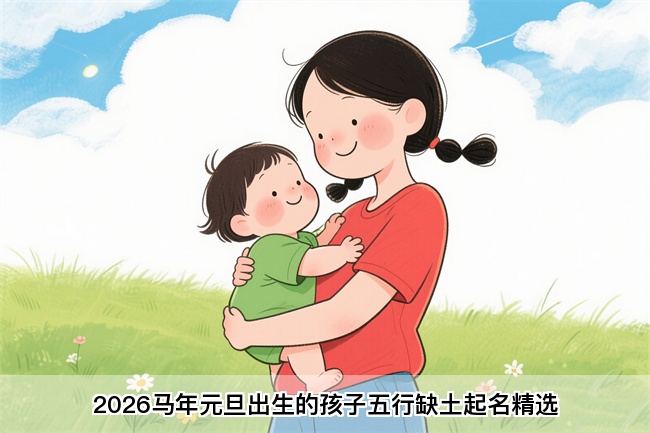 2026马年元旦出生的孩子五行缺土起名精选