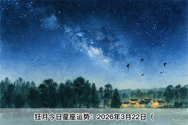 狂月今日星座运势：2026年3月22日（算卦街算命一条街）    