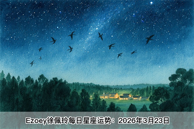Ezoey徐佩玲每日星座运势：2026年3月23日（算命一条街蕞准网站)         