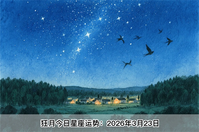 狂月今日星座运势：2026年3月23日（算卦街算命一条街）   