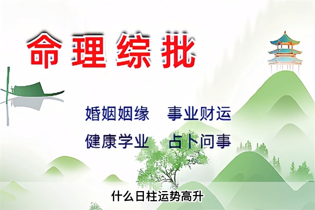 什么日柱运势高升（乾坤网算命一条街）