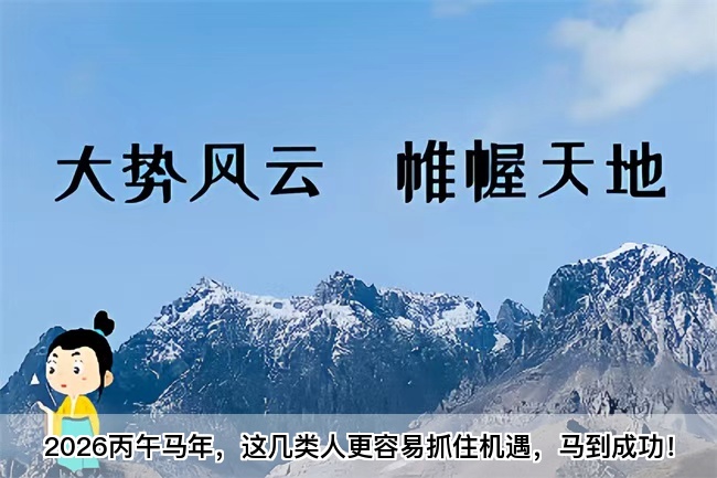 2026丙午马年，这几类人更容易抓住机遇，马到成功！乾坤网算命一条街