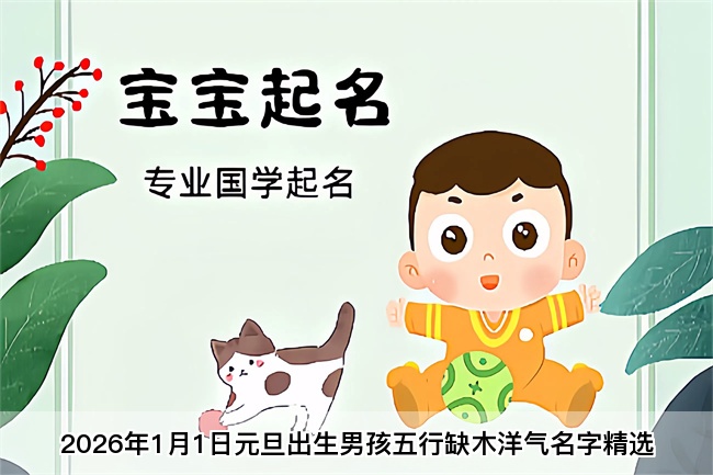 2026年1月1日元旦出生男孩五行缺木洋气名字精选