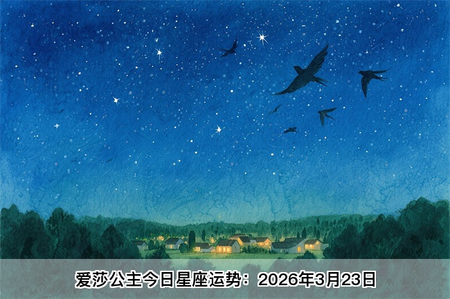 爱莎公主今日星座运势：2026年3月23日（算卦街算命一条街）