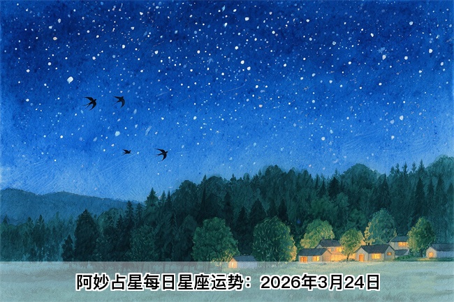 阿妙占星每日星座运势：2026年3月24日（算命一条街蕞准网站)  