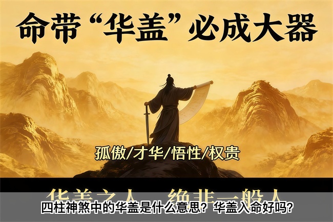 四柱神煞中的华盖是什么意思？华盖入命好吗？