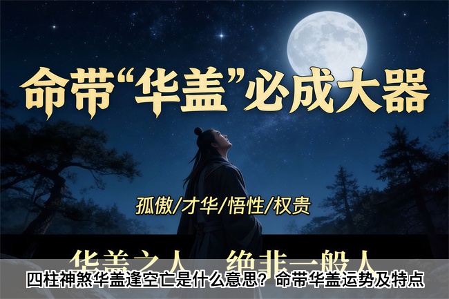 四柱神煞华盖逢空亡是什么意思？命带华盖运势及特点
