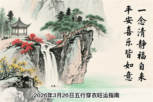 2026年3月26日五行穿衣旺运指南