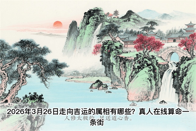 2026年3月26日走向吉运的属相有哪些？真人在线算命一条街 