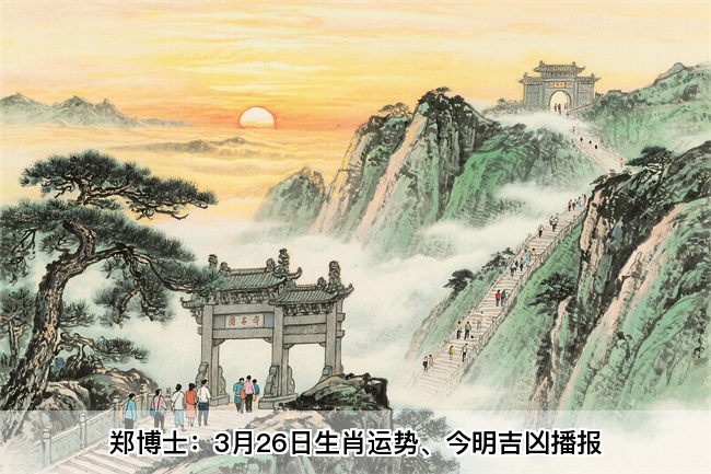 郑博士：3月26日生肖运势、今明吉凶播报(一对一算命一条街)  