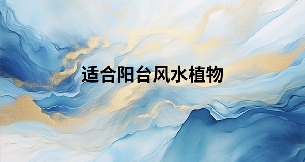 适合阳台风水植物