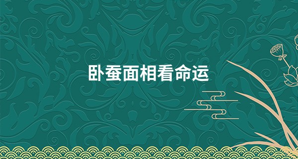 卧蚕面相看命运
