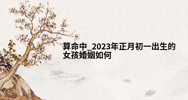 算命中_2023年正月初一出生的女孩婚姻如何 命运好不好