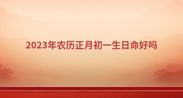2023年农历正月初一生日命好吗 命运如何_八字算命怎么用