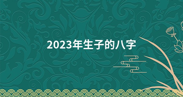 2023年生子的八字 谁能成功添丁_姓名算命婚姻配对