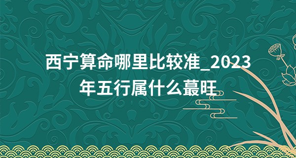 西宁算命哪里比较准_2023年五行属什么最旺 今年出生好不好