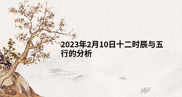 2023年2月10日十二时辰与五行的分析 本日出生土主信则忠孝至诚_文王八卦算命
