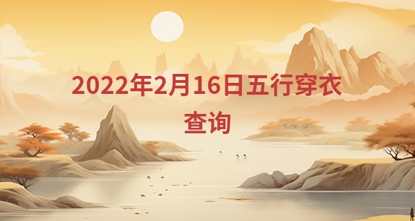 2022年2月16日五行穿衣查询 穿什么吉利_三藏算命诸葛亮免算命