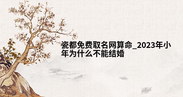 瓷都免费取名网算命_2023年小年为什么不能结婚 小年可以结婚吗