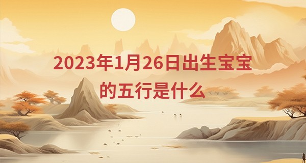 2023年1月26日出生宝宝的五行是什么 本日出生木主仁则其情和_胎记算命