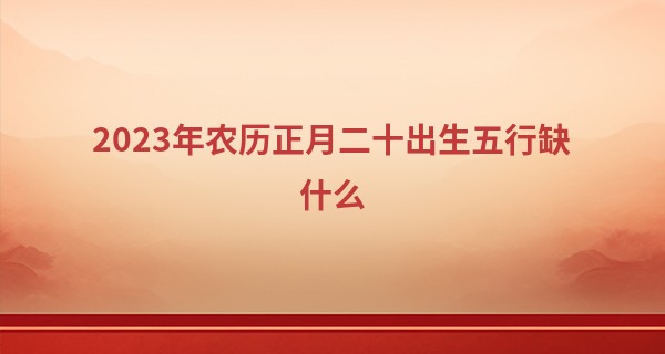 2023年农历正月二十出生五行缺什么,这天的孩子命好吗_宿迁哪里算命比较准