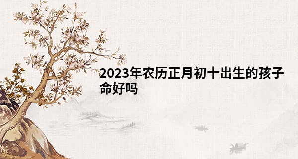 2023年农历正月初十出生的孩子命好吗,这天五行缺什么_指纹算命