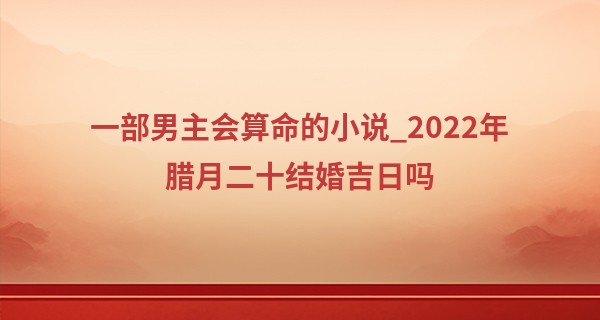 一部男主会算命的小说_2022年腊月二十结婚吉日吗 今天可以办婚礼吗