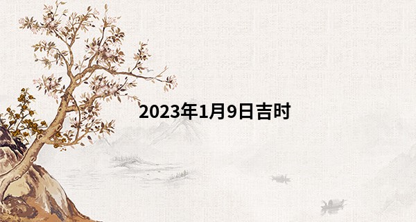 2023年1月9日吉时 哪个时辰最吉利_算命大师的微信号是多少