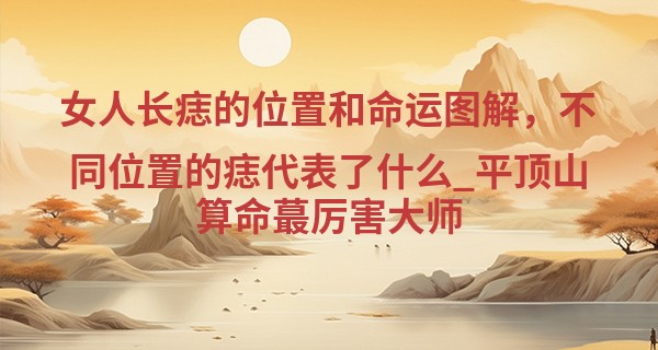 女人长痣的位置和命运图解，不同位置的痣代表了什么_平顶山算命最厉害大师