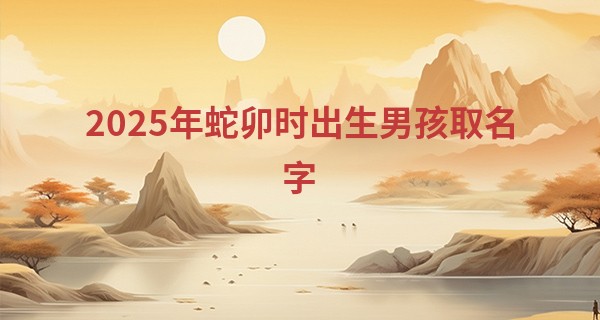 2025年蛇卯时出生男孩取名字,2025蛇最旺男孩名字