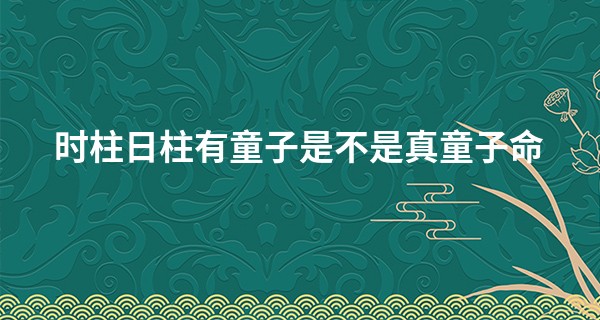 时柱日柱有童子是不是真童子命,童子在哪个柱上最好