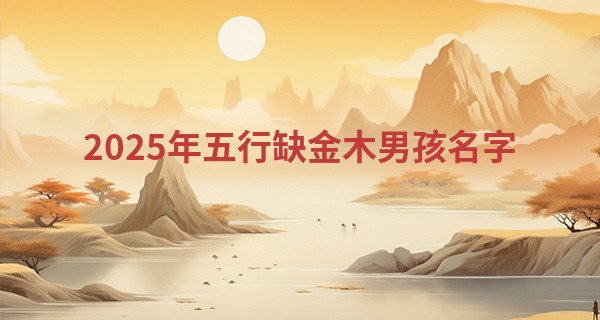 2025年五行缺金木男孩名字,金和木能放一起起名吗