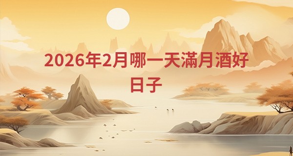 2026年2月哪一天滿月酒好日子