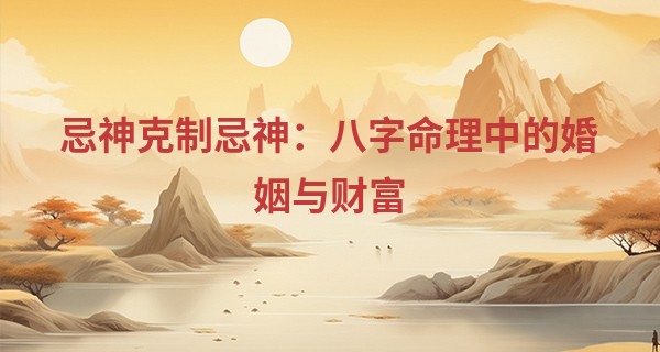 忌神克制忌神：八字命理中的婚姻与财富